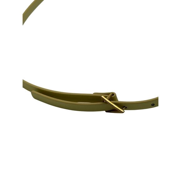 Bottega Veneta Triangle Snake Light Yellow Narrow Leather Belt *32"Dustbag - Picture 5 of 6
